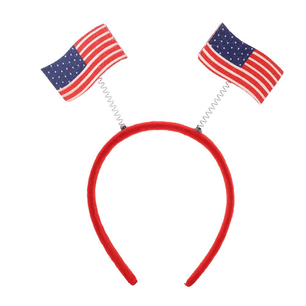 Fascia per capelli con bandiera nazionale in plastica dal design moderno e minimalista, per tifosi, feste e decorazioni, unisex
