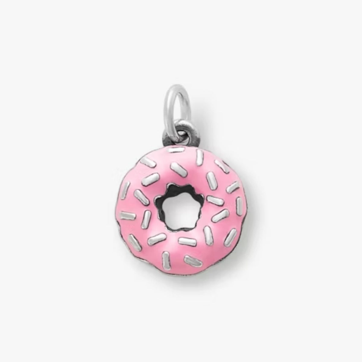 Colorful Geometric Brass Plated Necklace with Ice Cream Food Charms