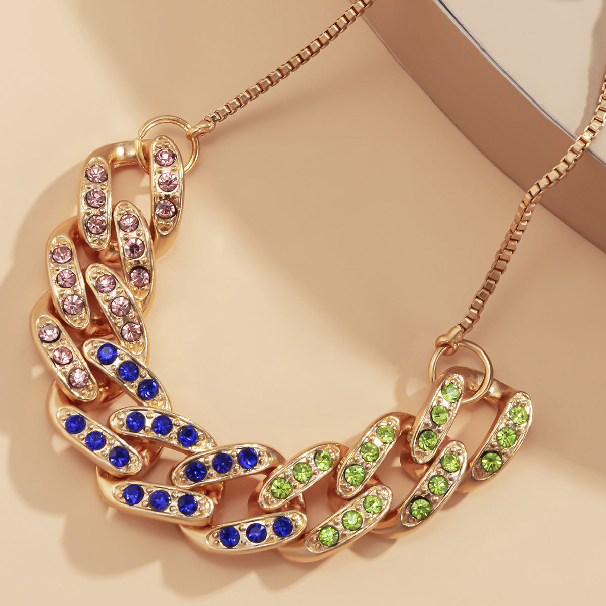 Minimalist Geometric Square Hollow Women's Rhinestone Inlaid Adjustable Alloy Chain Bracelet for Travel Souvenir Gift