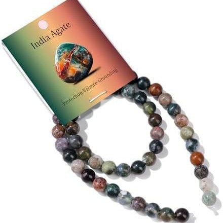 Natural Stone Crystal Agate Jade Round Beads for DIY Charm Bar Jewelry Making 8mm