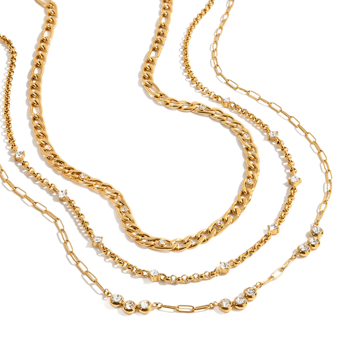 Collana con ciondolo geometrico in acciaio inossidabile da donna con ciondolo in acciaio al titanio e finitura placcata