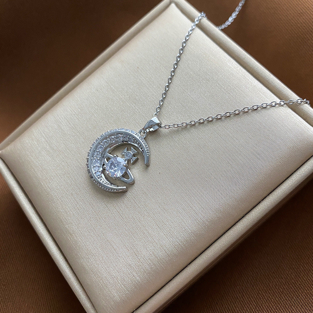 Minimalist Floral-Shaped Titanium Steel Pendant Necklace with Plated Finish for Women and Men, O-Chain Locket Style Jewelry