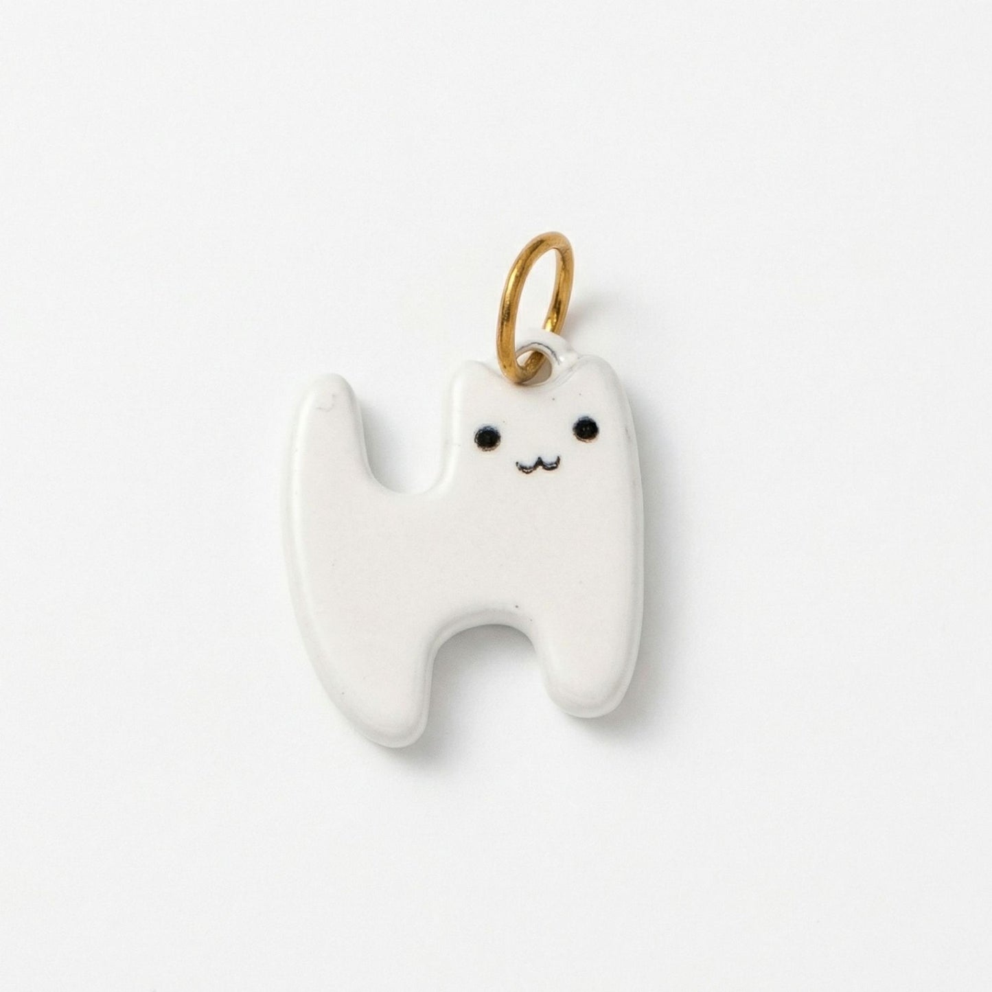 Vintage 18K Gold Plated Stainless Steel Cat Pendant Charm Bar