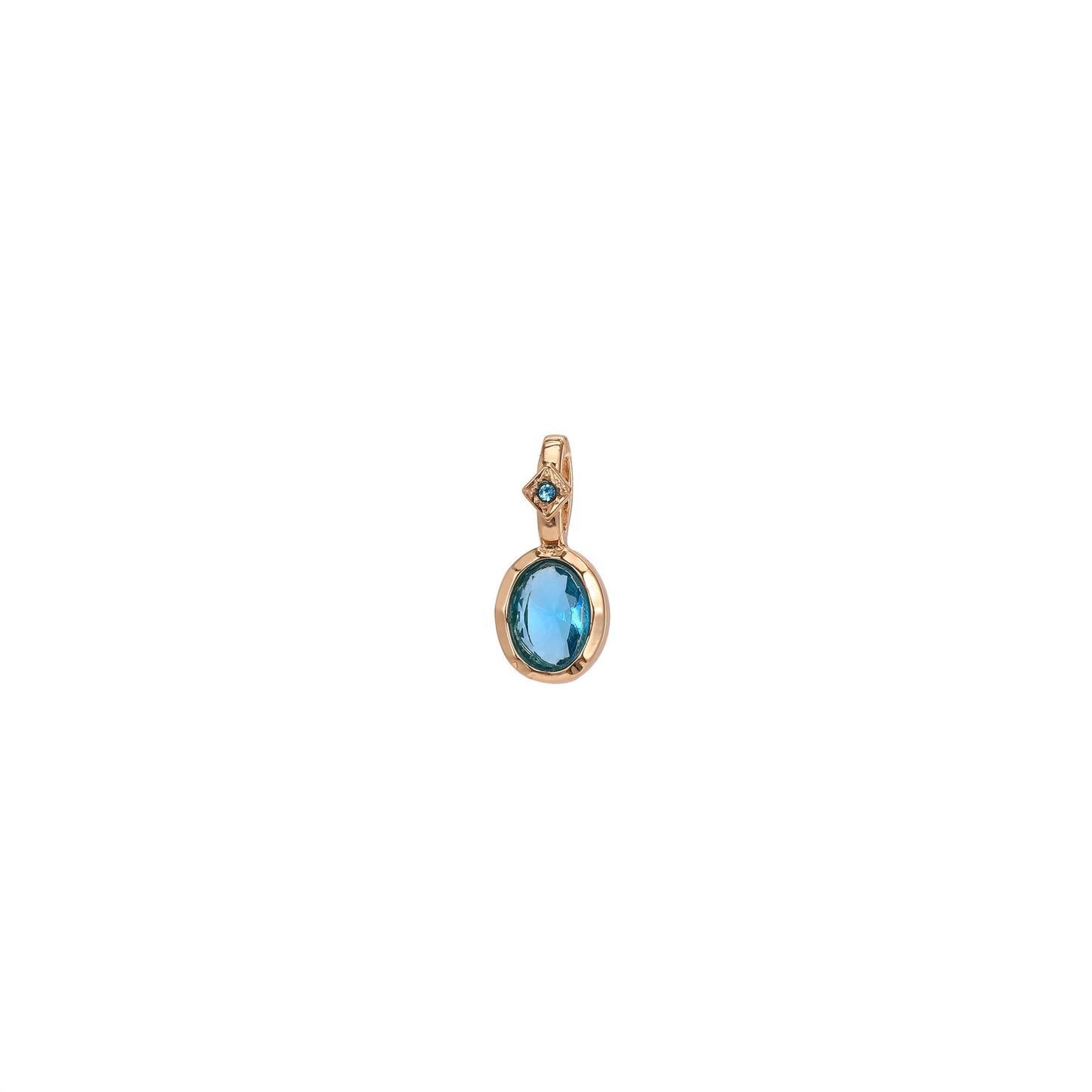 Plated Brass Heart Teardrop Floral Pendant Necklace for Women