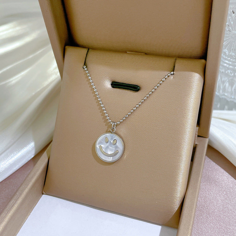 Collana con pendente geometrico minimalista in acciaio al titanio placcato per donna