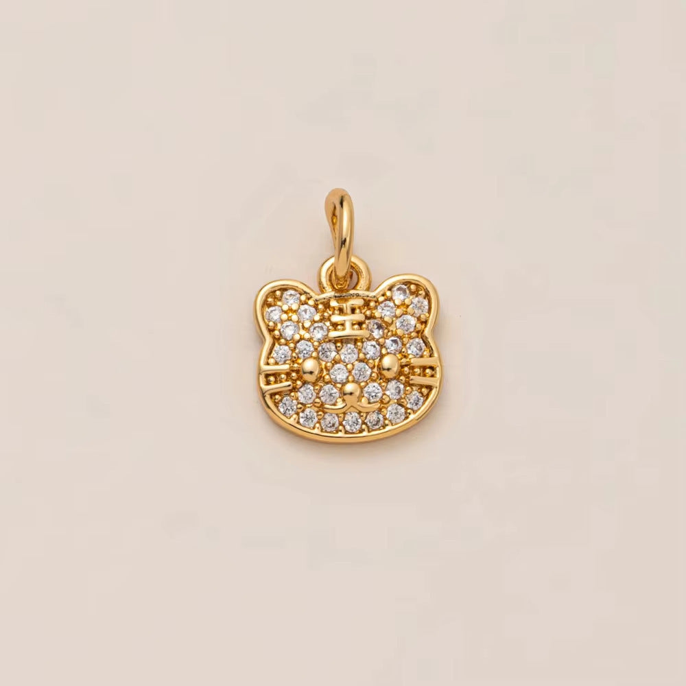 Minimalist Luxury 18K Gold Plated Brass Animal Pendant Necklace for Unisex
