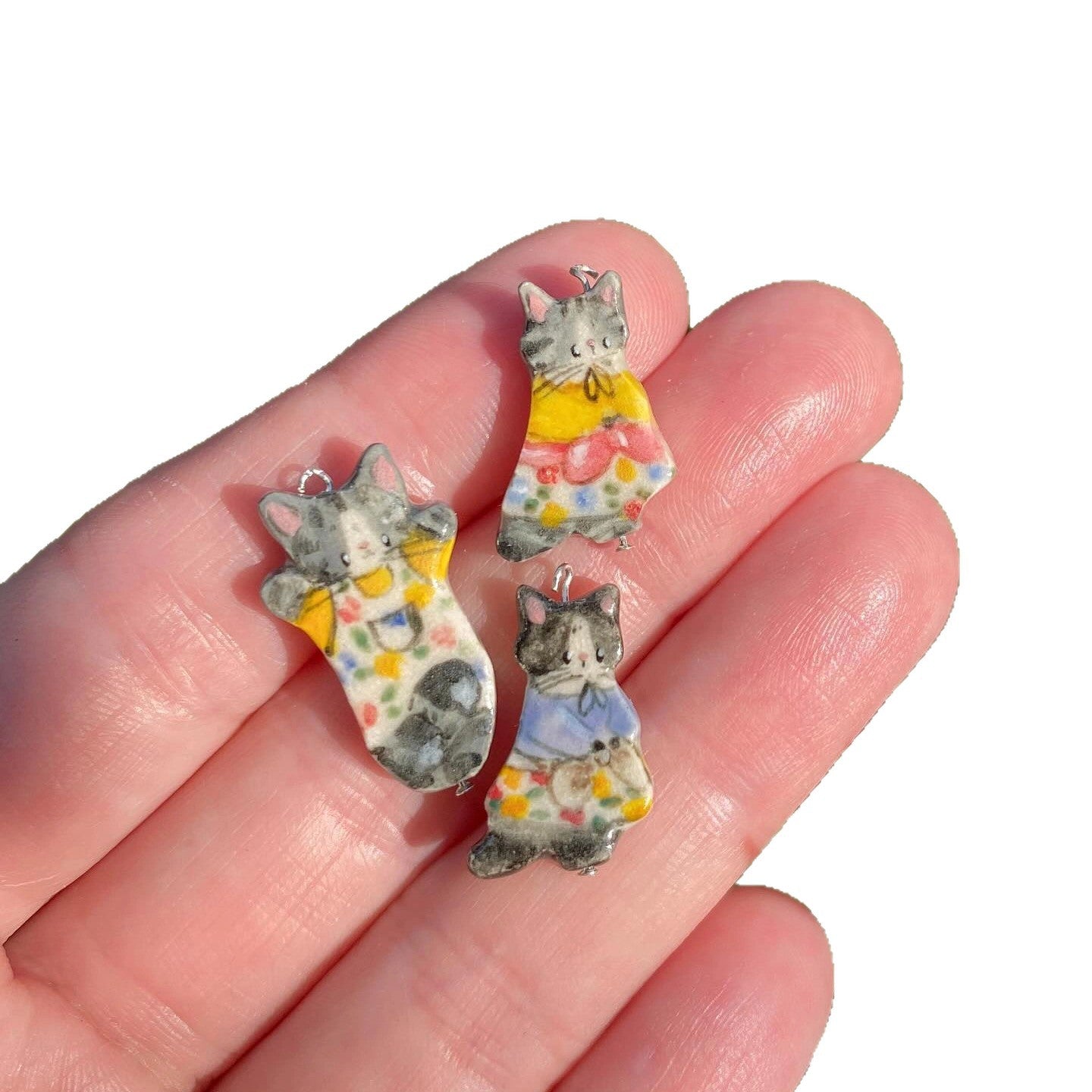 Colgante Vintage de Acero Inoxidable Bañado en Oro de 18K con Dijes de Animales para Mujer