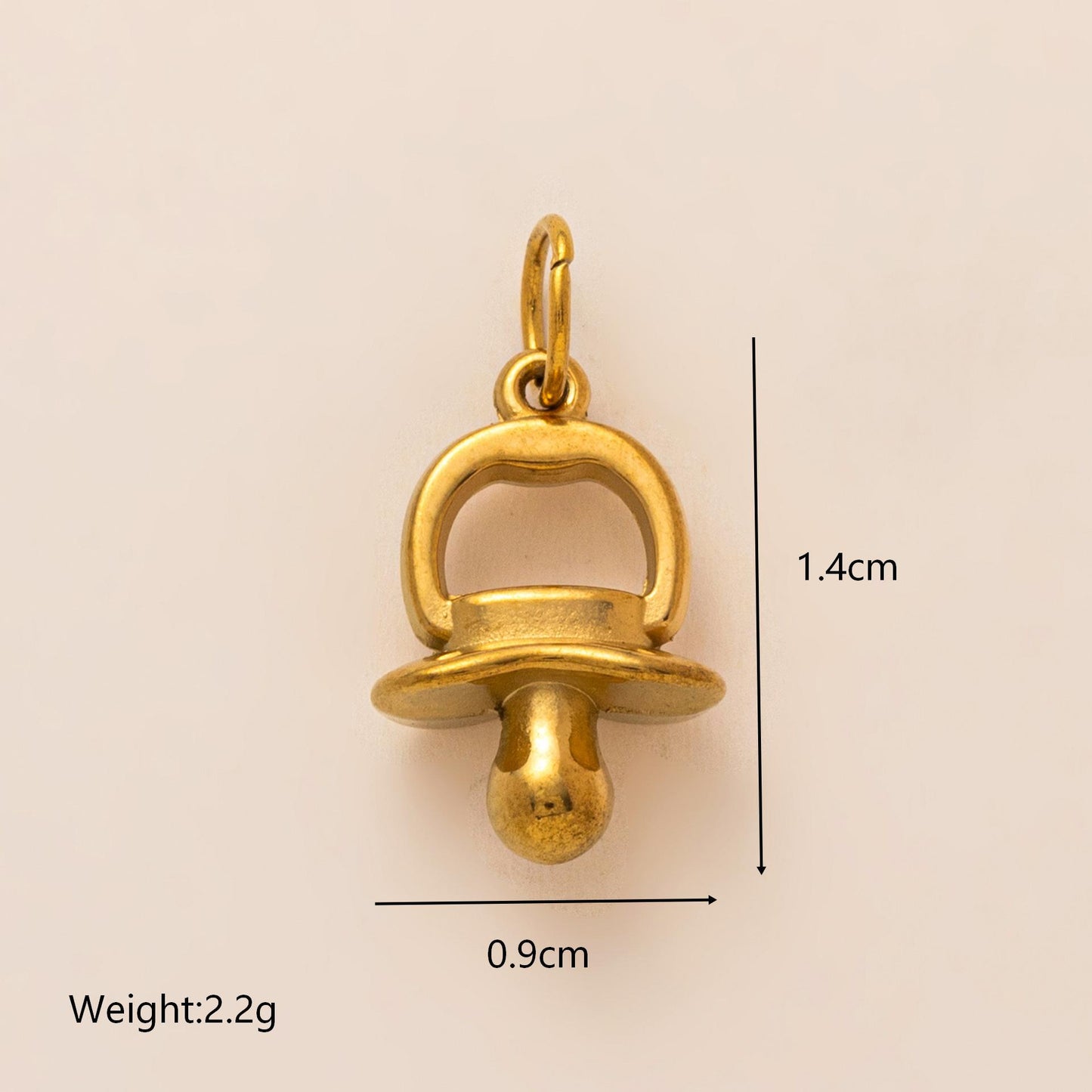 Vintage 18K Gold Plated Stainless Steel Fish Flower Charm Bar