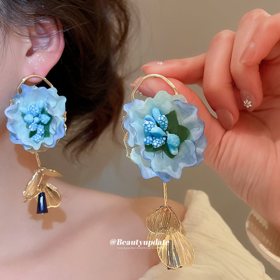 Orecchini a perno eleganti floreali in cristallo da donna con perni in acciaio placcato Collezione Primavera Gioielli per orecchie minimalisti chic