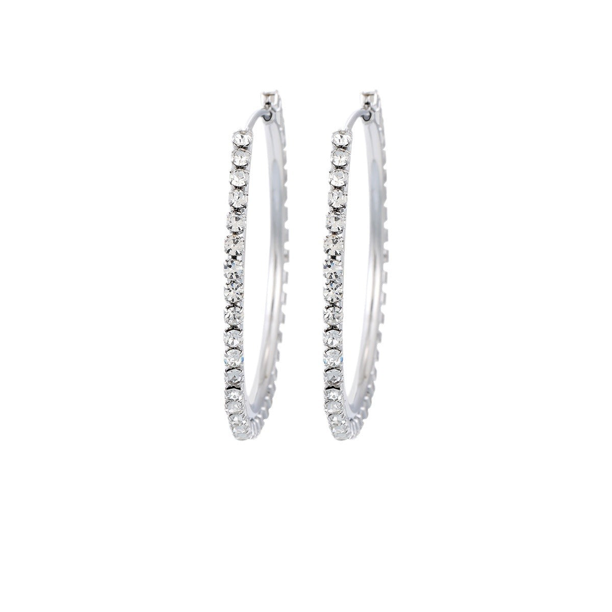 Pendientes de Tuerca de Circonita de Círculo Geométrico Chapados en Oro de 18K Minimalistas de Moda para Mujer