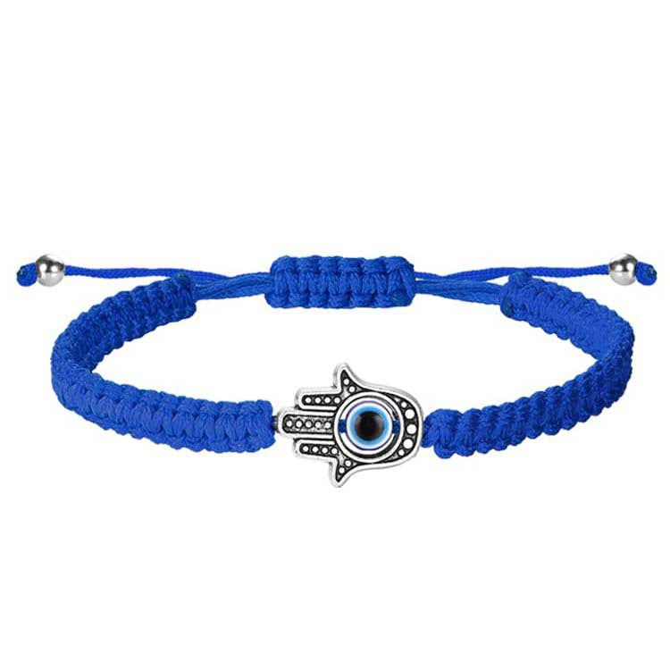 Vintage Bohemian Geometric Evil Eye Woven Rope Bracelet Unisex Adjustable Handmade Bangle