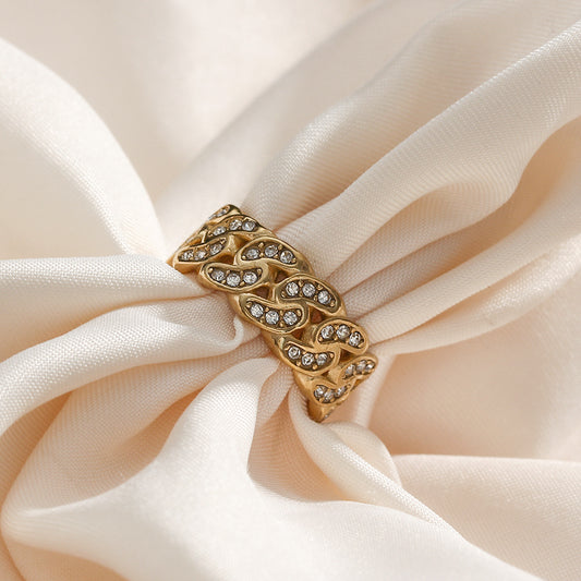 Bohemian Geometric Stainless Steel Ring with Plating Finish for Women