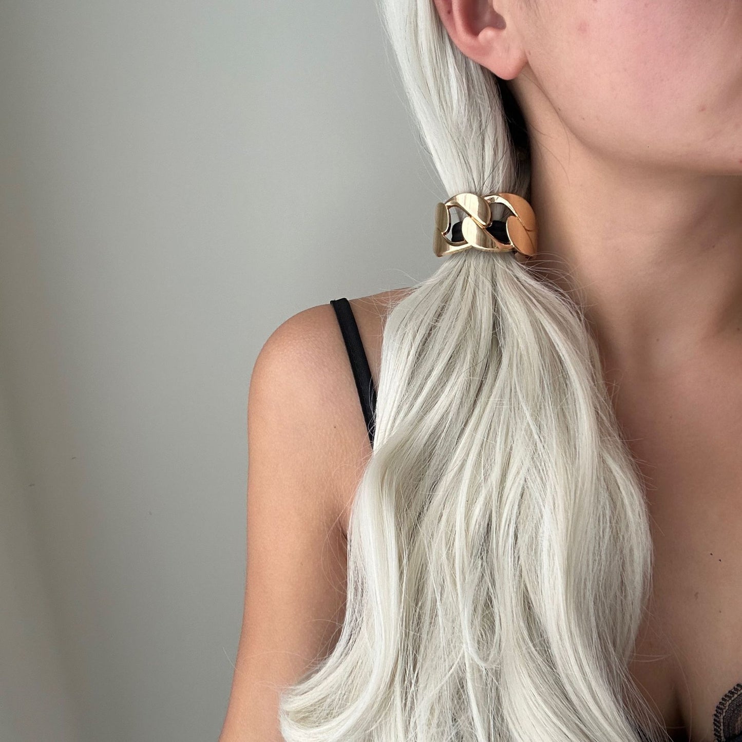 Minimalist Elegant Gold Plated Alloy Hair Tie