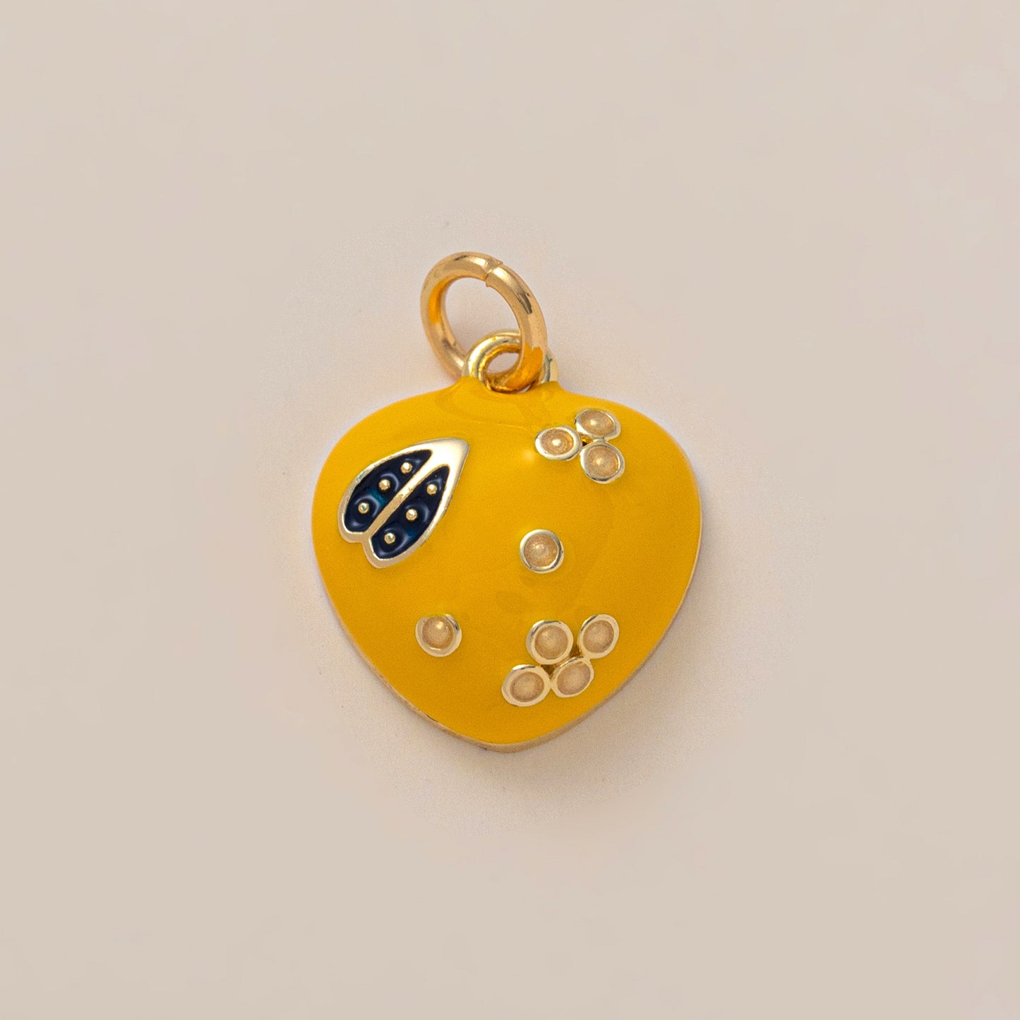 Sweet Drip Oil PVD Gold Plated Brass Stainless Steel Animal Charm Bar with Rhinestone for Women