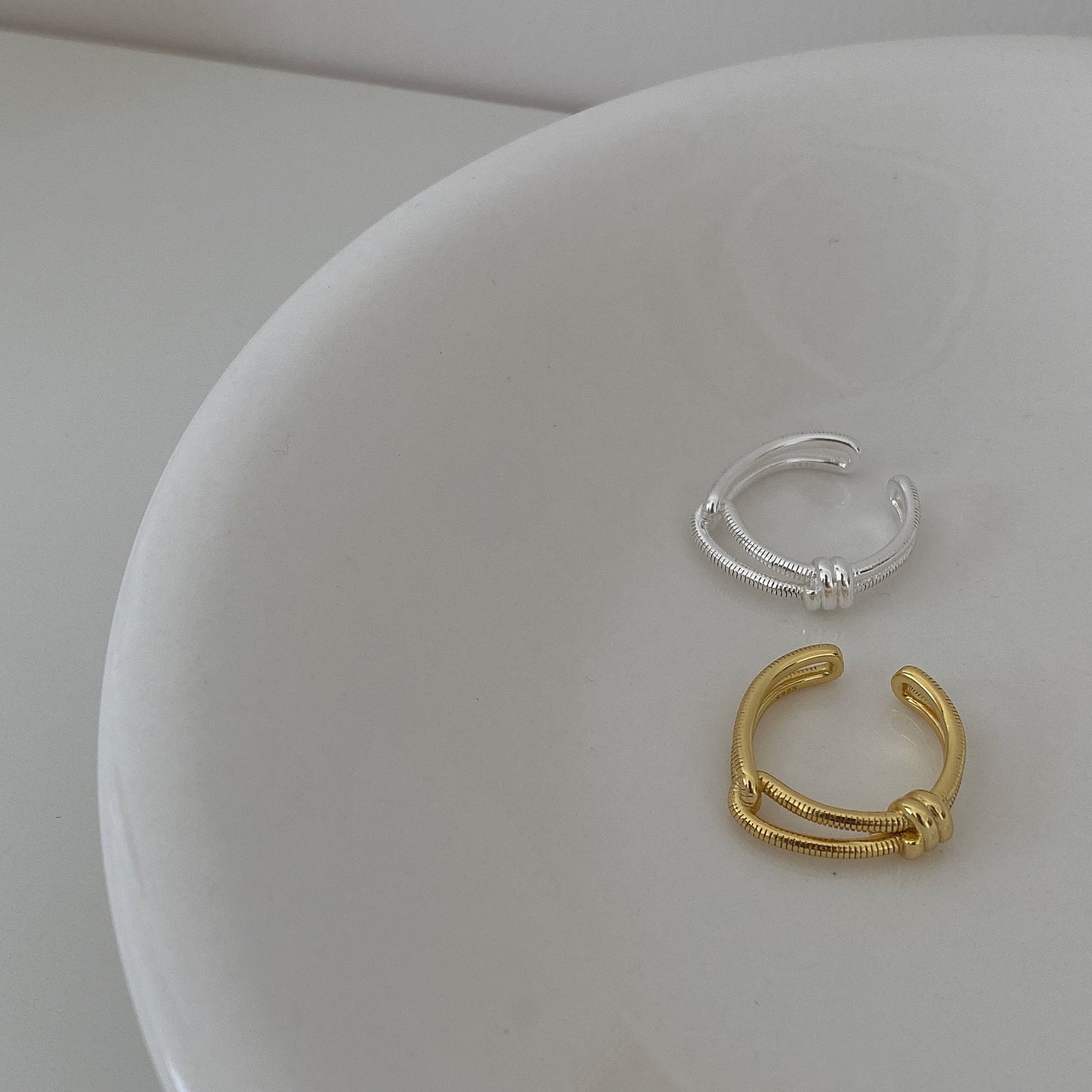 925 Sterling Silver Heart Knot Ring for Women