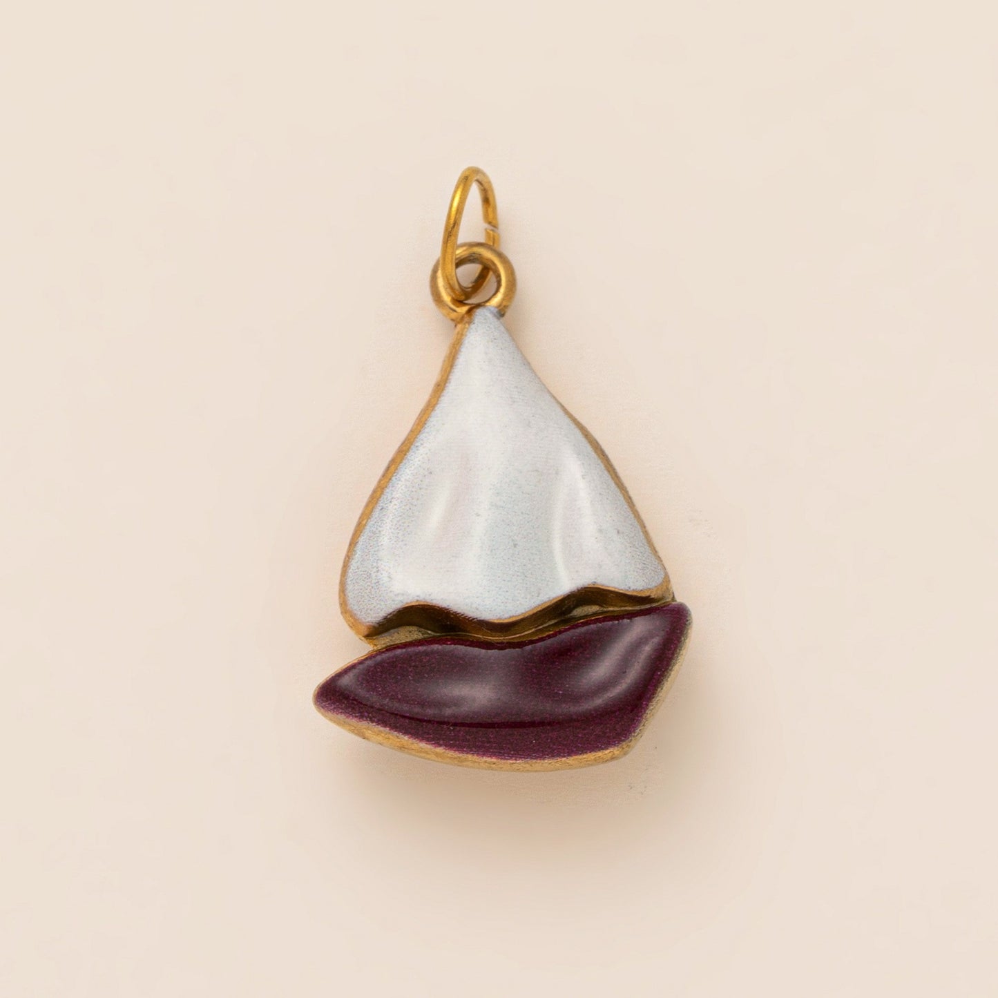 Vintage 18K Gold Plated Stainless Steel Fruit Charm Bar for Women