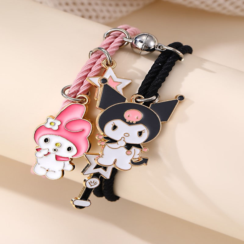 Set di braccialetti per bambini in resina fatti a mano con chiusura magnetica e design a forma di stella, regalo di compleanno per bambine