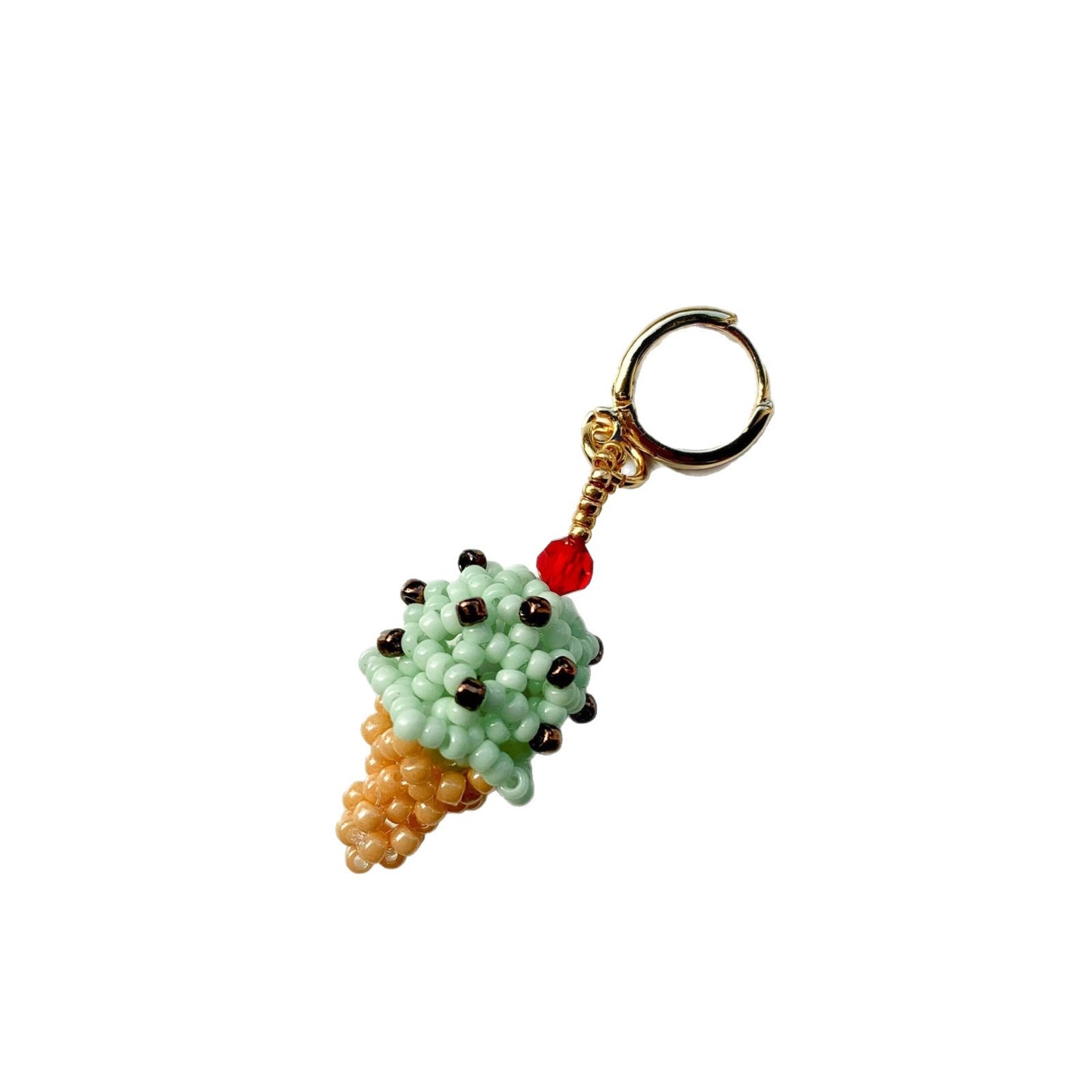 Vintage Geometric Plated Stainless Steel Pendant with Resin Beads Charm Bar for Unisex