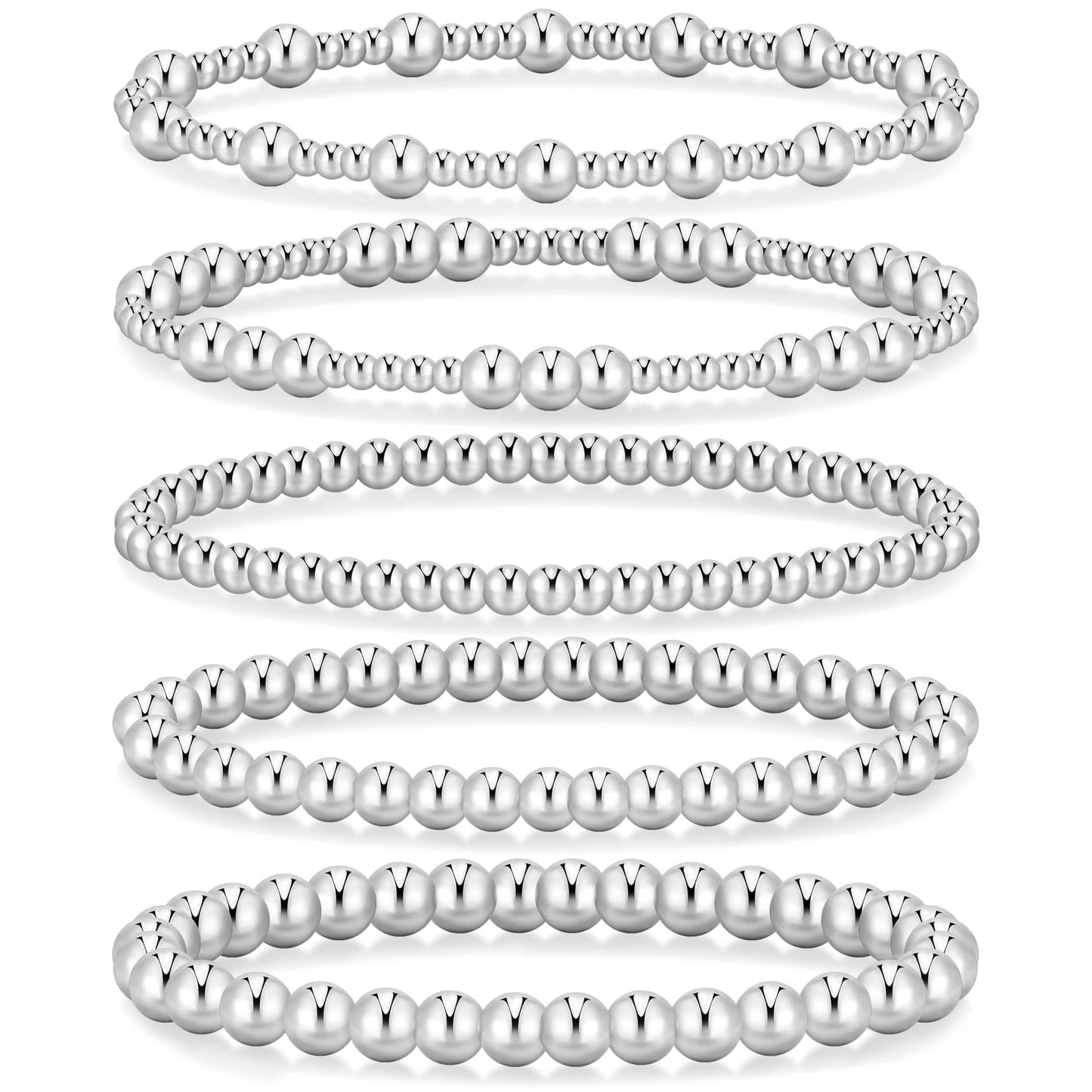 Bohemian Minimalist Geometric Hematite Beaded Bracelet for Women