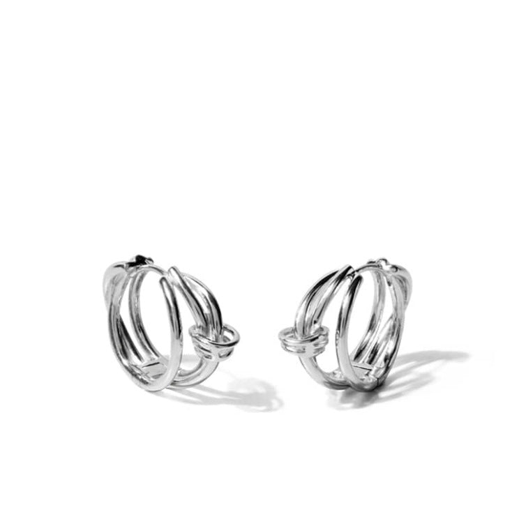 Minimalist Geometric Letter Silver Stud Earrings for Women with 925 Sterling Silver Posts and Gold Plating Option