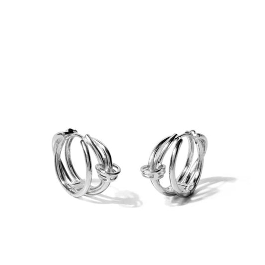 Pendientes minimalistas de tuerca con letras geométricas para mujer con postes de plata de ley 925 y opción de chapado en oro