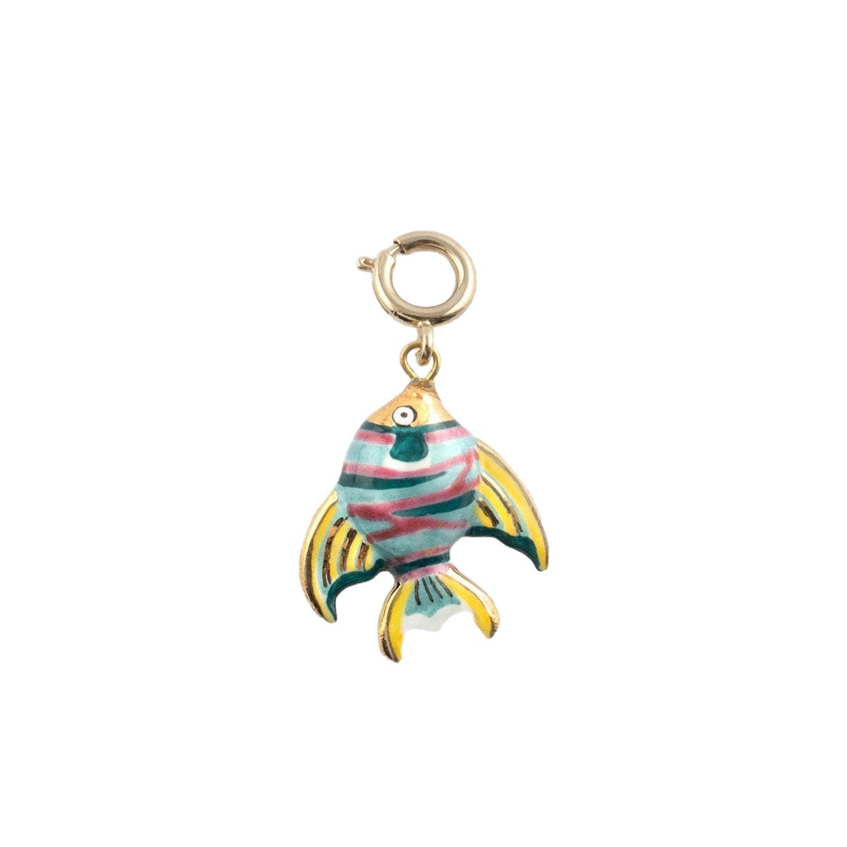 Vintage 18K Gold Plated Stainless Steel Marine Life Charm Bar for Women