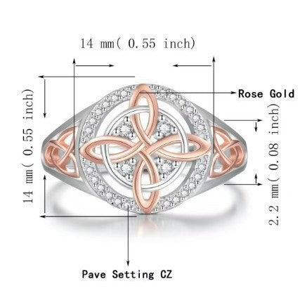 Anello Minimalista Bicolore con Zirconi in Lega di Zinco con Finitura Placcata da Donna
