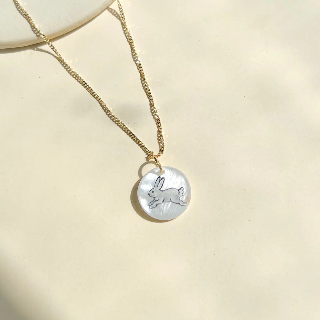 Luxury Casual Solid Color Animal Stainless Steel Plated Pendant Necklace for Unisex