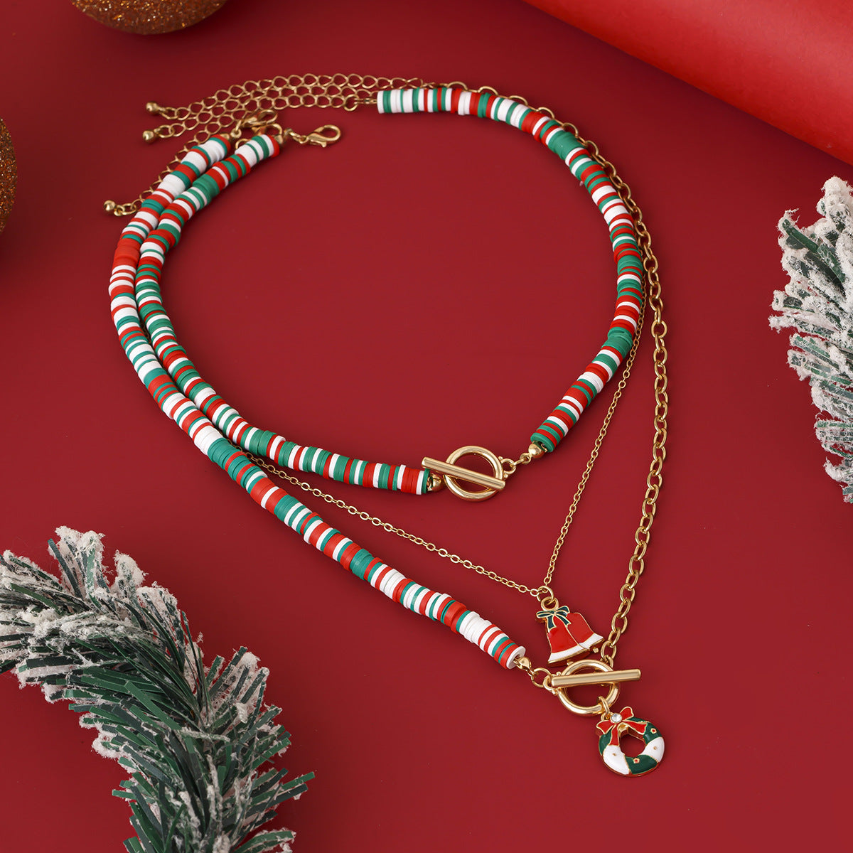 Fashion Geometric Resin and Alloy Plated Necklace Set for Women