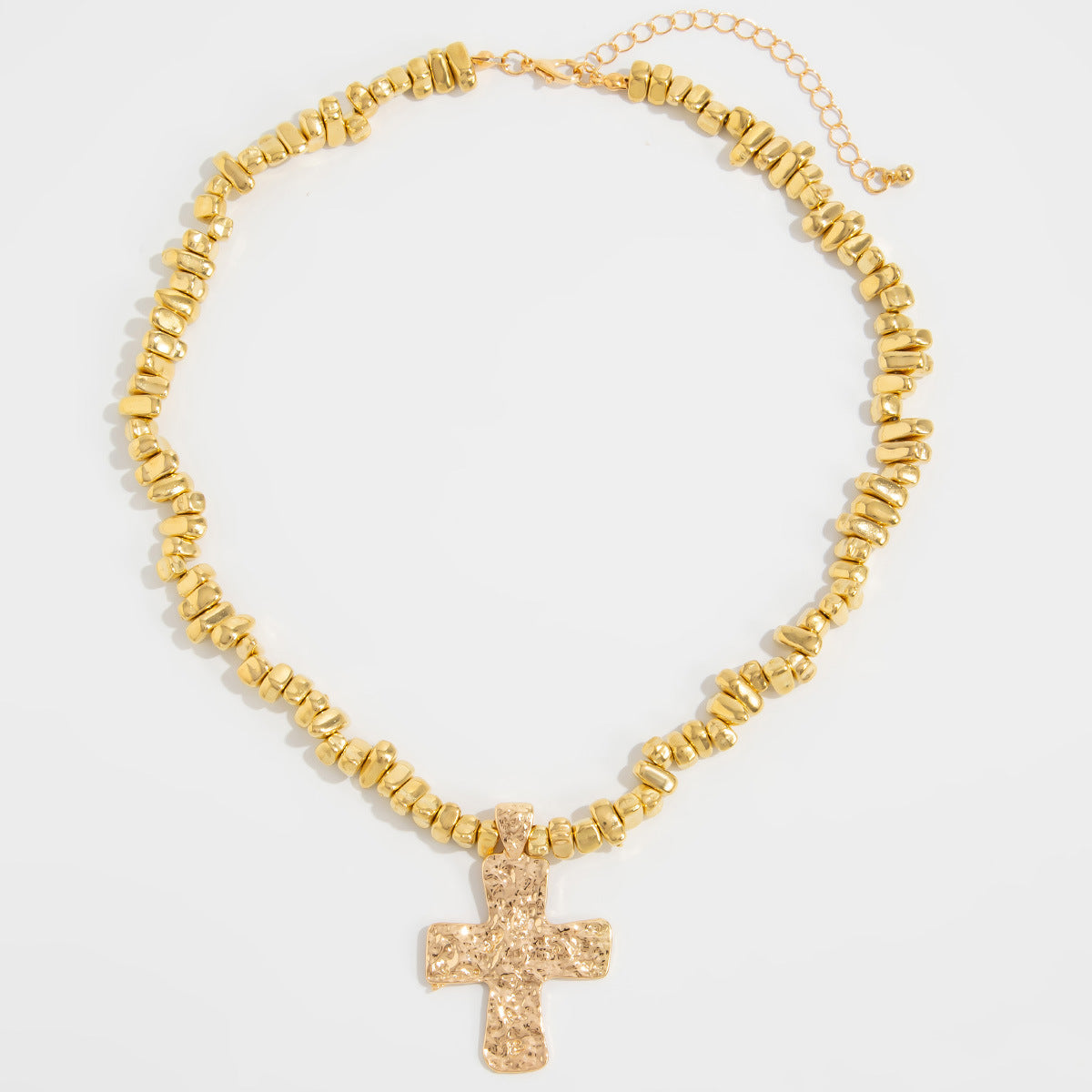 Collar con colgante de cruz geométrica personalizado con perla de imitación y borla para mujer