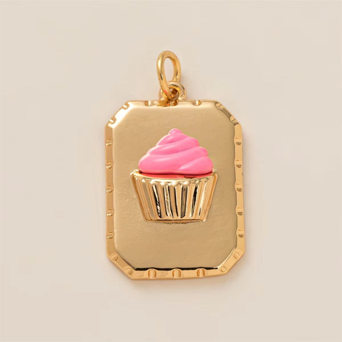 Minimalist Fruit Pattern PVD Plated Brass Charm Bar
