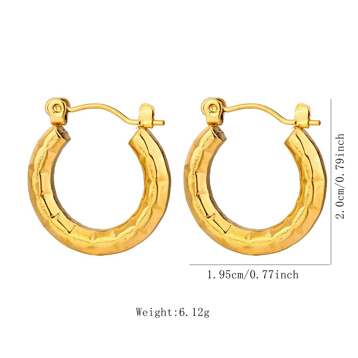 Orecchini da donna placcati in acciaio inossidabile a cuore geometrico elegante