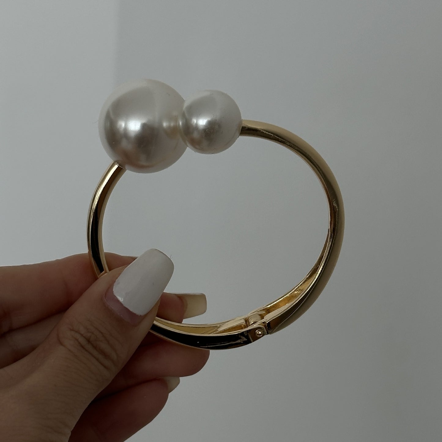 Fashion Geometric Teardrop Polished Plated Alloy Cuff Bracelet