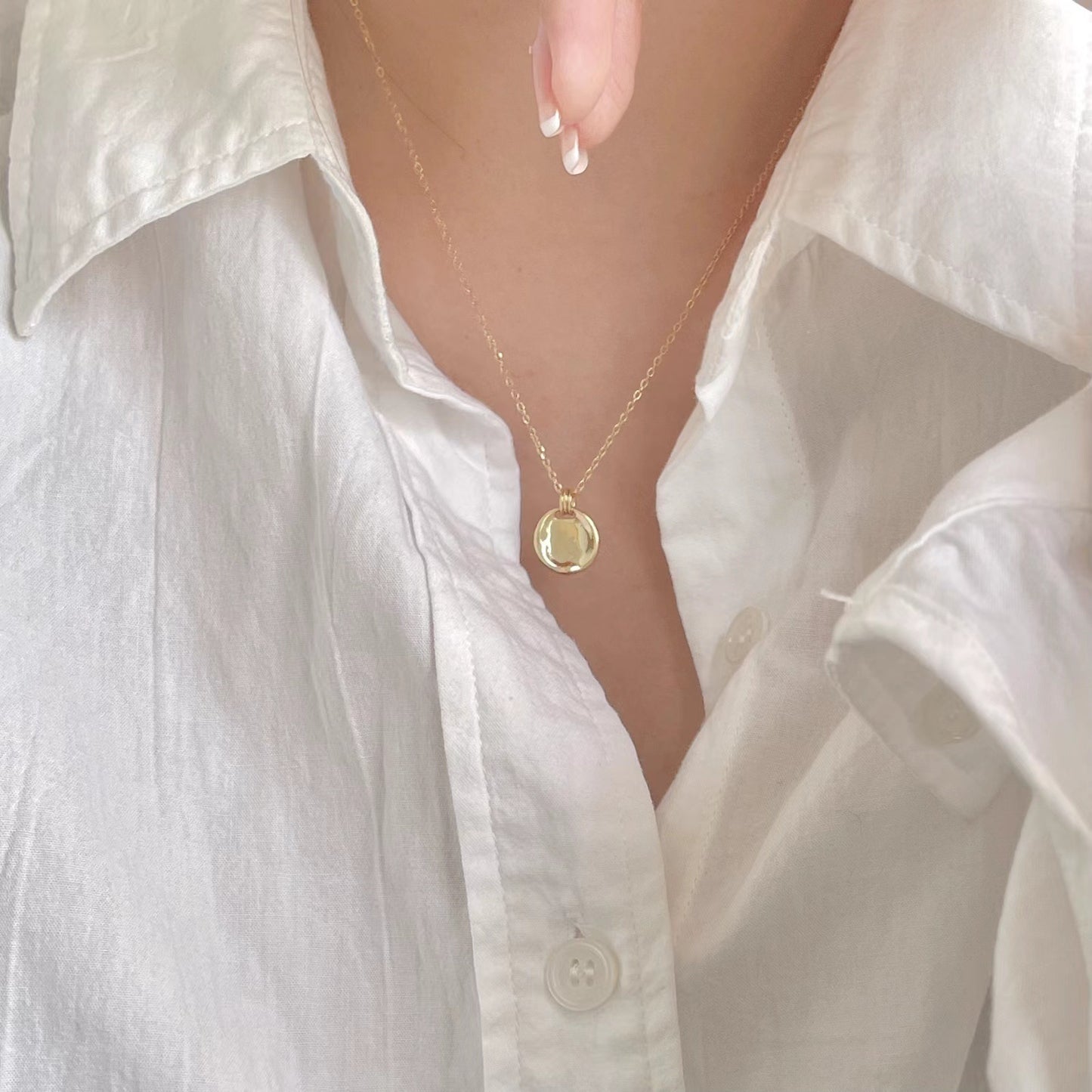 Collar Colgante Geométrico Vintage de Plata Esterlina 925 con Baño de Oro en Cadena Tipo Box para Mujer