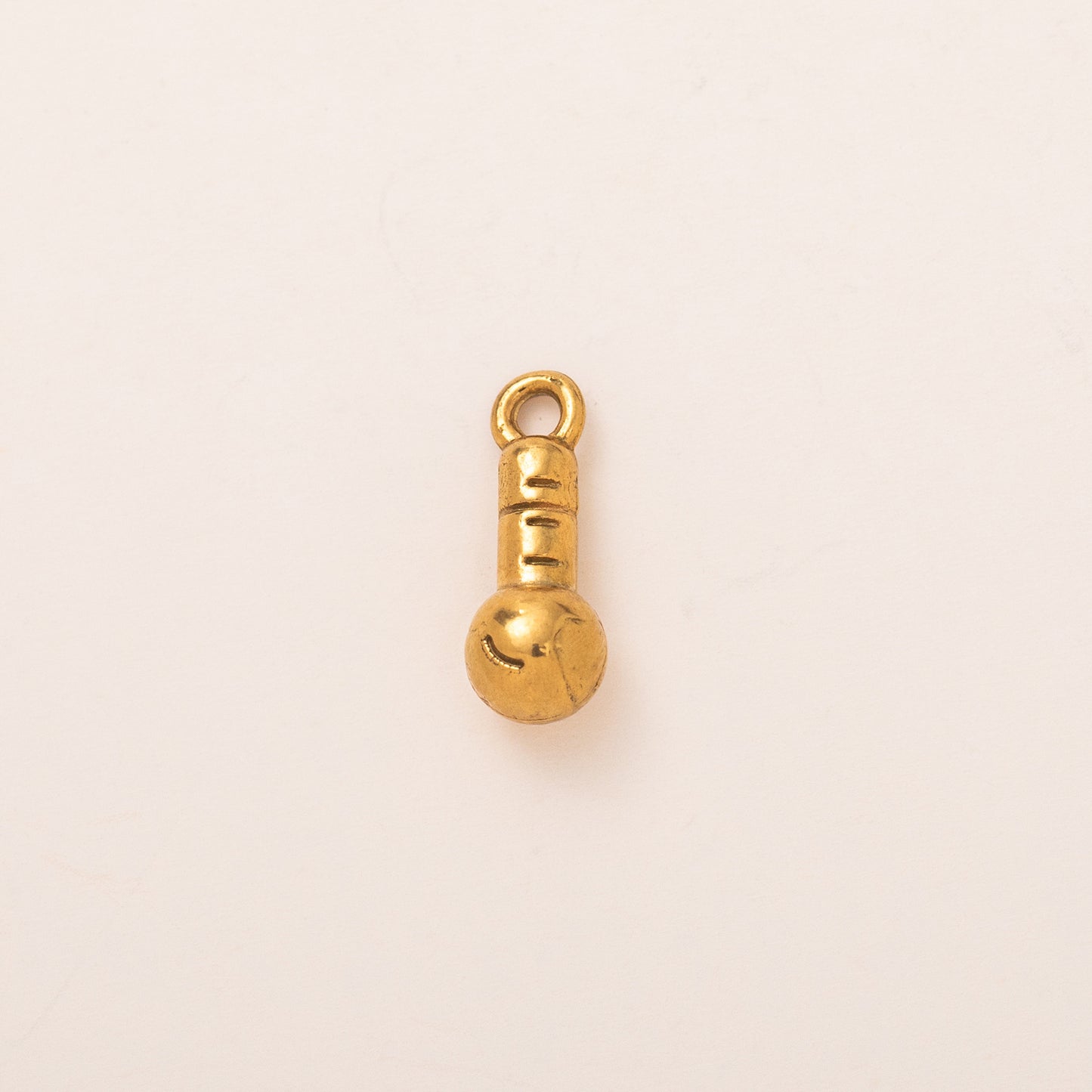 Vintage Geometric Stainless Steel PVD Gold Plated Pendant Charm Bar