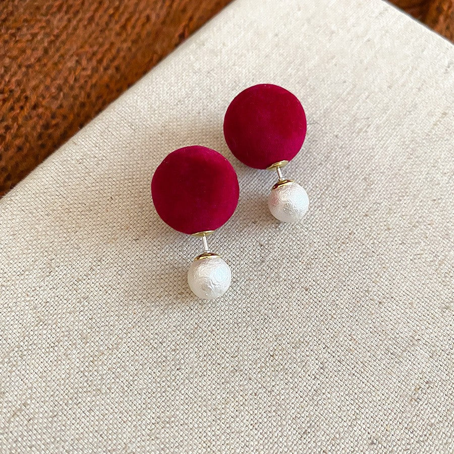 Retro Minimalist Geometric Resin Earrings with Zirconia Accents and 925 Silver Posts for Women