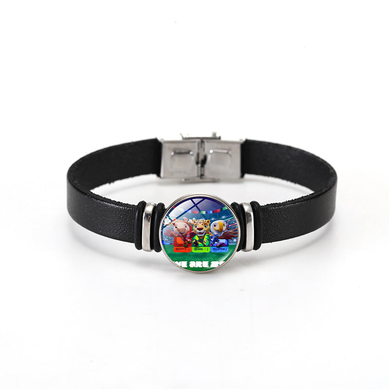 Casual Geometric Plated Leather Bracelet Unisex