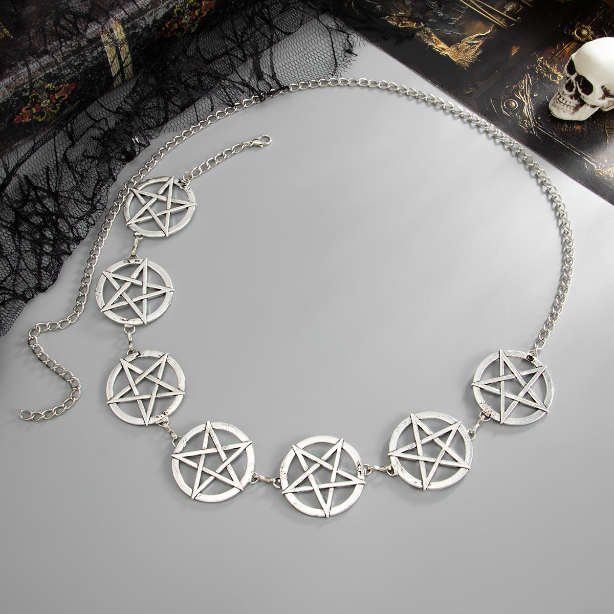 Gothic Hip-hop Punk Star Geometric Iron Body Chain for Women