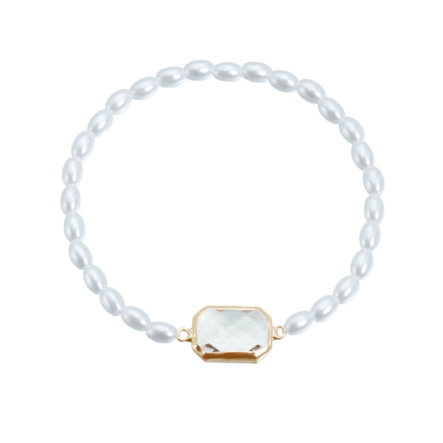 Fashion Double Layer Square Geometric Alloy Necklace with Rhinestone and Imitation Pearl for Women