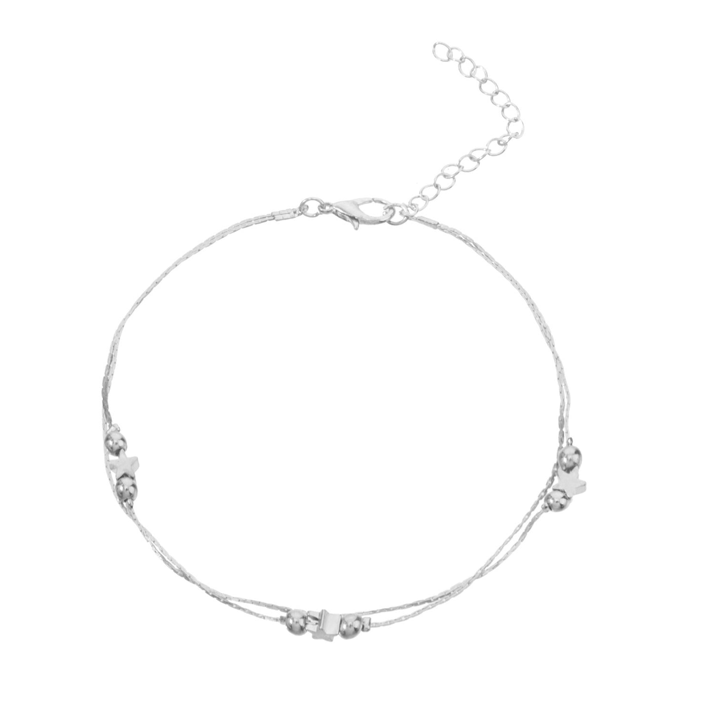 Minimalist Star Geometric Alloy Women's Foot Chain, Fashion Beach Jewelry for Travel Gift, Wedding Anniversary, Employee Appreciation