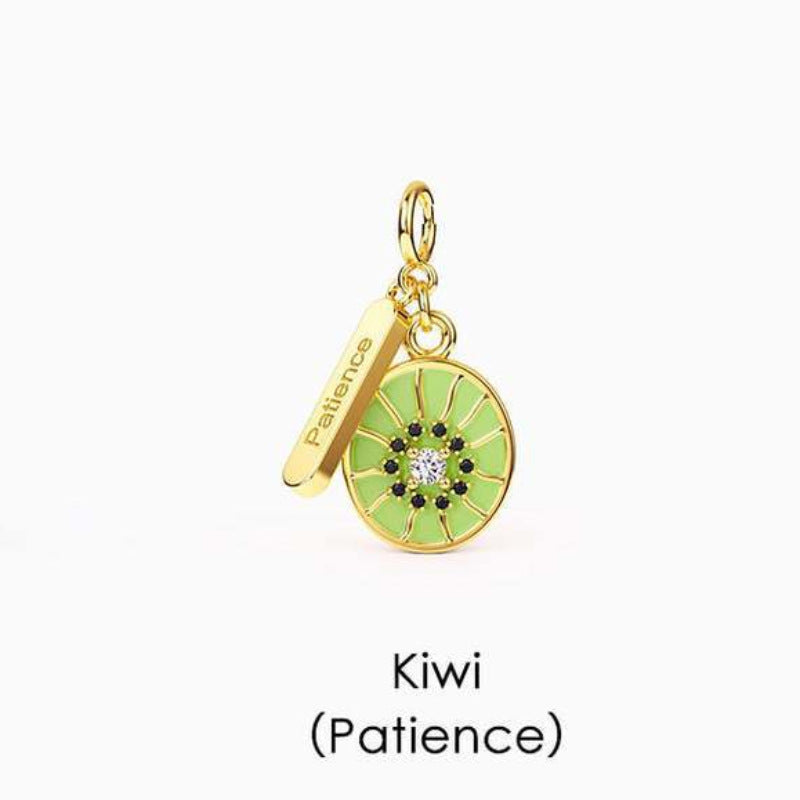 Elegant Geometric Tropical Fruit Charm Bar with Cubic Zirconia Brass and Titanium Steel Plated Necklace Bracelet for Unisex