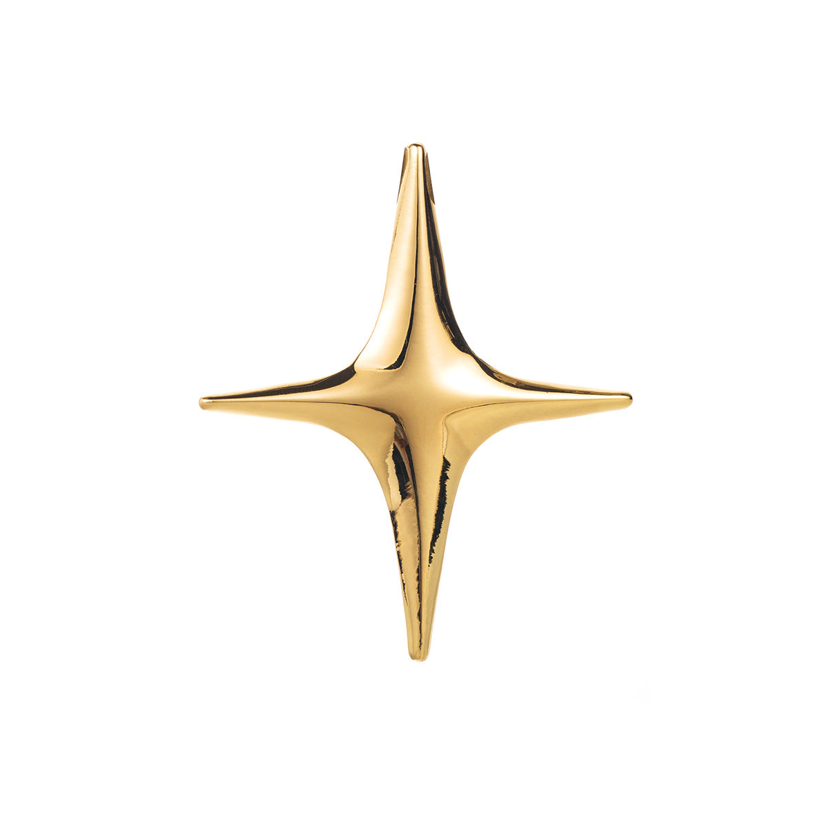Broche con diseño geométrico dulce y atrevido de aleación chapada en oro para mujer con acabado pulido y atractivo chic minimalista