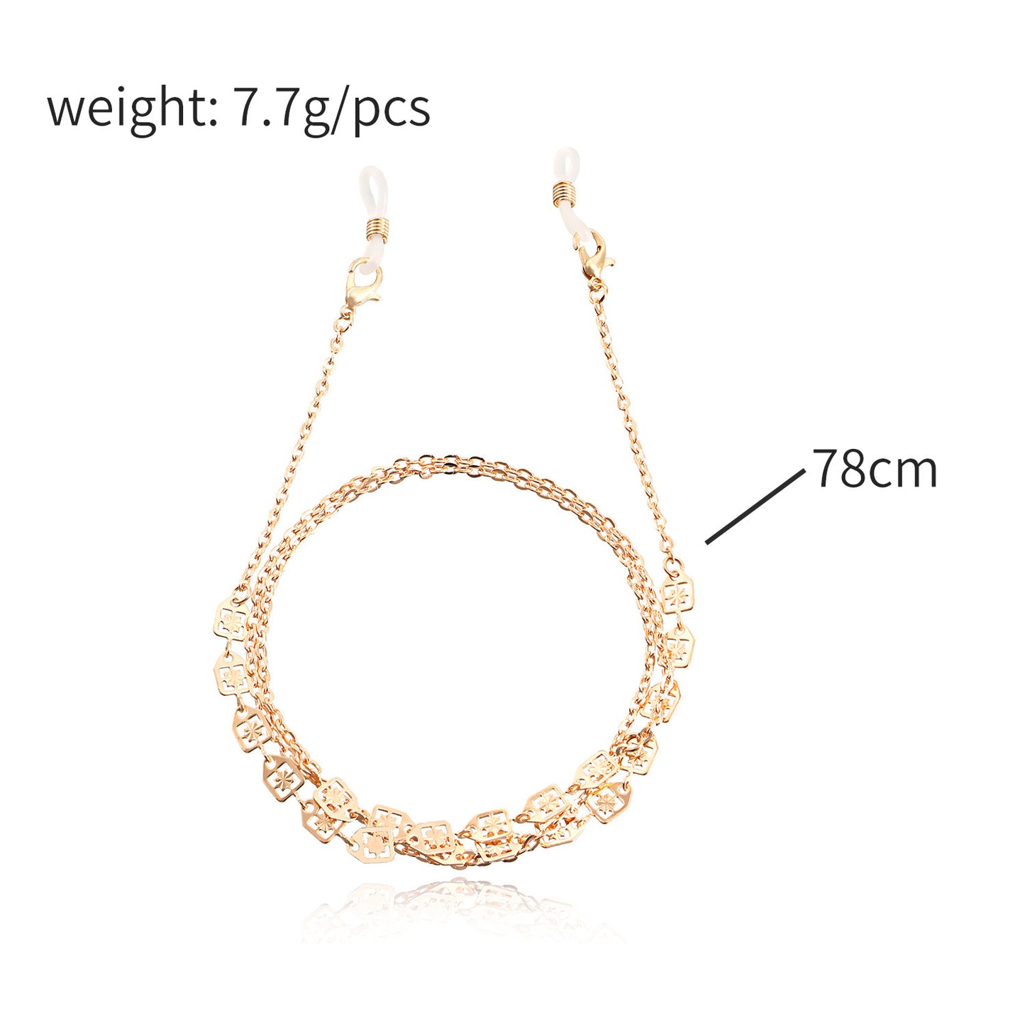 Minimalist Alloy Mask and Eyeglass Chain