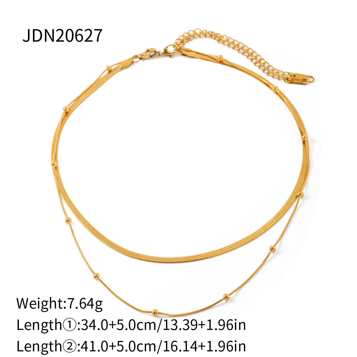 Collana con Pendente Geometrico Minimalista in Acciaio al Titanio con Finitura Placcata da Donna, Catena a Strati Regolabile in Acciaio Inossidabile