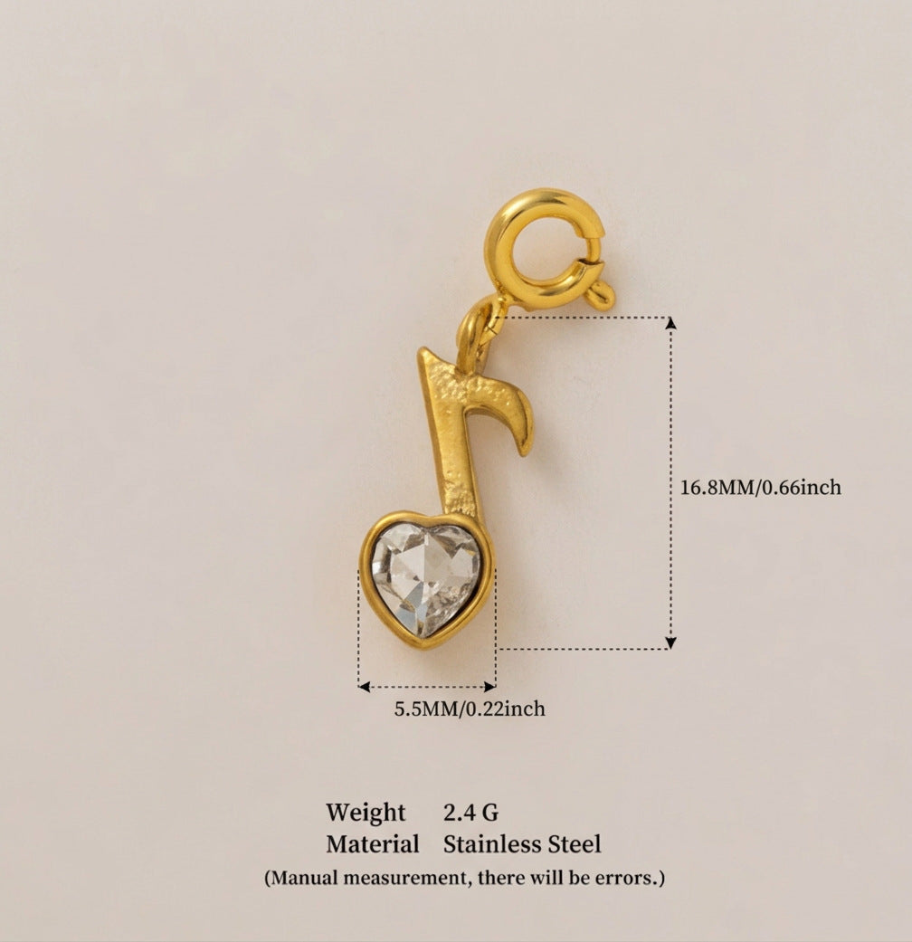 Minimalist Luxury 18K Gold Plated Stainless Steel Teardrop Star Charm Bar with Cable Chain for Unisex
