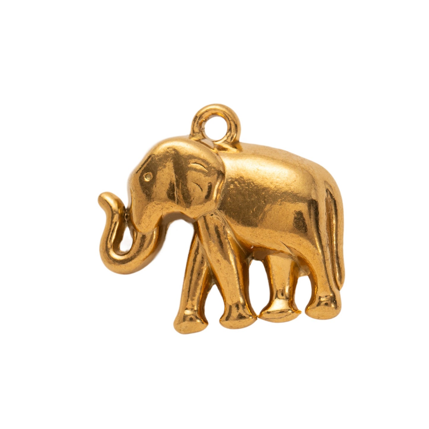 Vintage 18K Gold Plated Animal Stainless Steel PVD Ball Chain Charm Bar