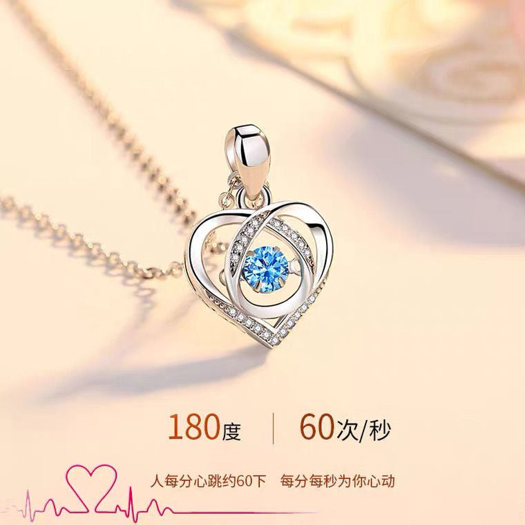 Chic Minimalist Heart-Shaped Copper Necklace with Rhodium Plating for Women, Delicate O-Chain Locket Style
