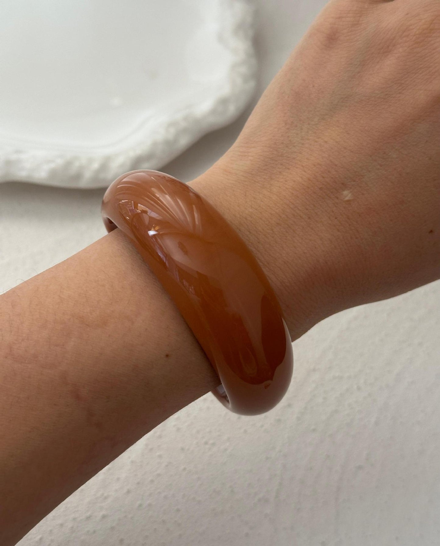 Casual Luxury Geometric Gradient Resin Drip Oil Bracelet