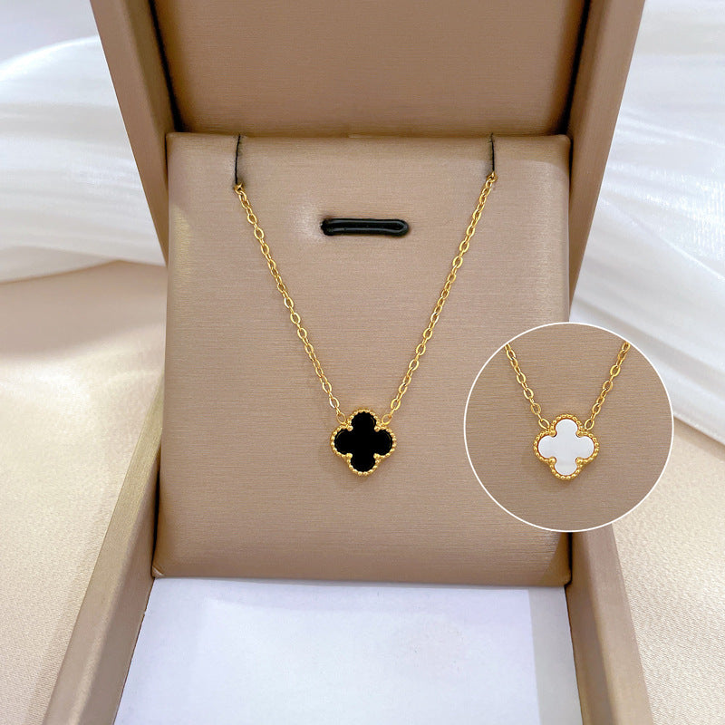 Collana in acciaio al titanio geometrica minimalista per unisex con catena irregolare
