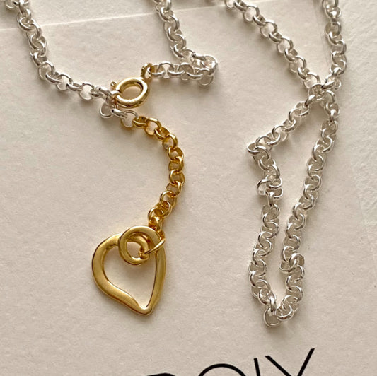 Collar minimalista de plata de ley 925 con diseño de corazón para mujer, estética dulce y limpia